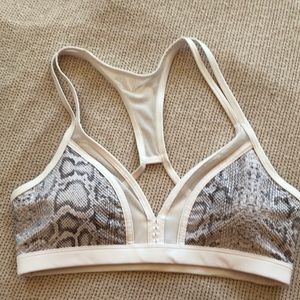 Lorna Jane sports bra / M/ white/snakeskin